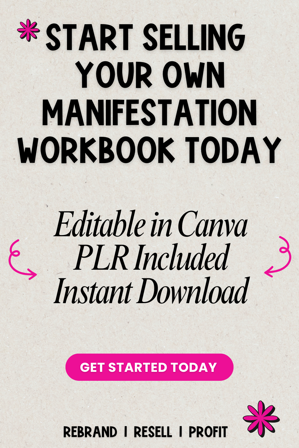Manifestation Workbook Template (PLR Included) - Editable Canva Template