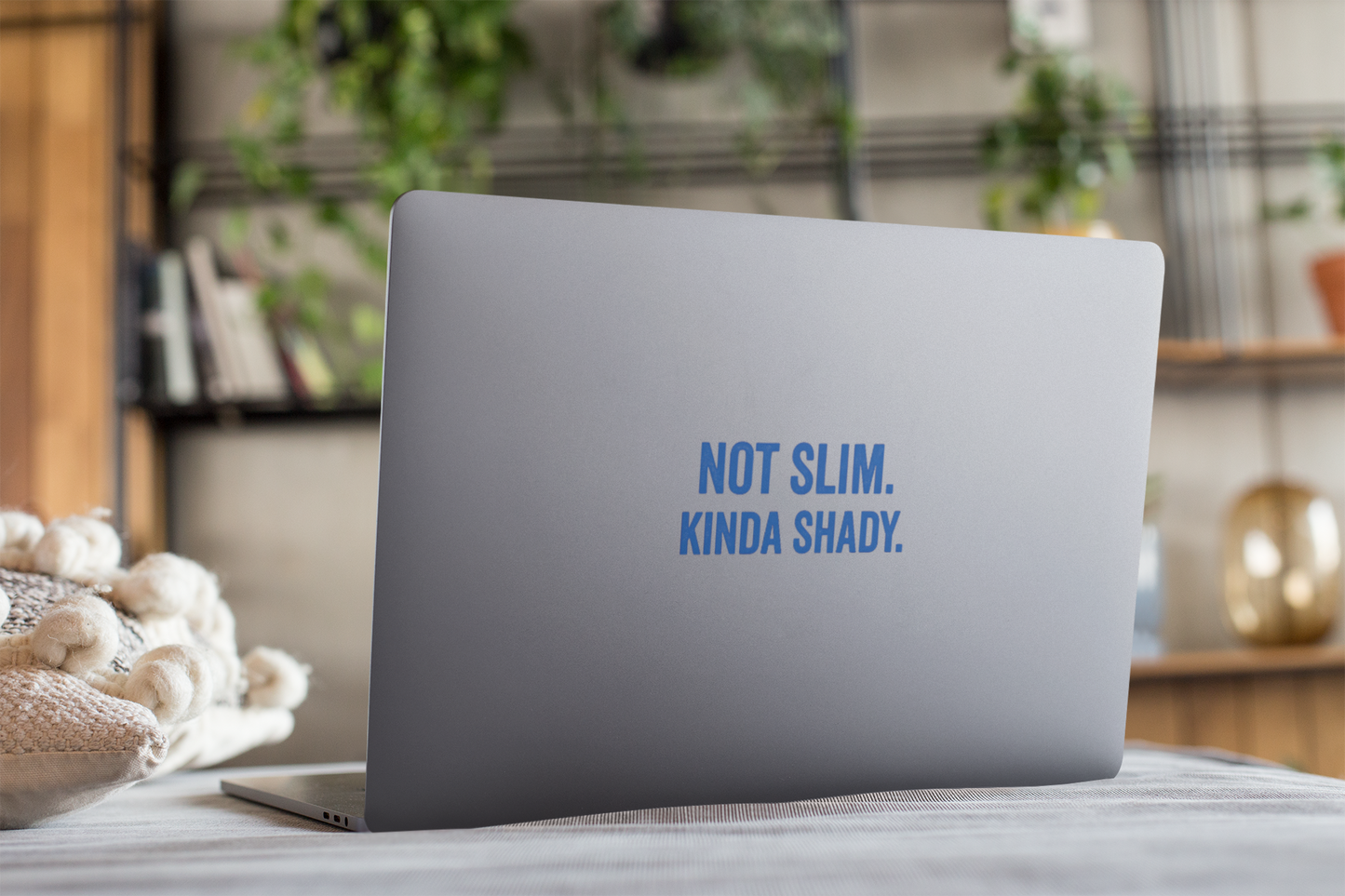 NOT SLIM. KINDA SHADY. SVG | Cricut Cut File | Editable Canva Template