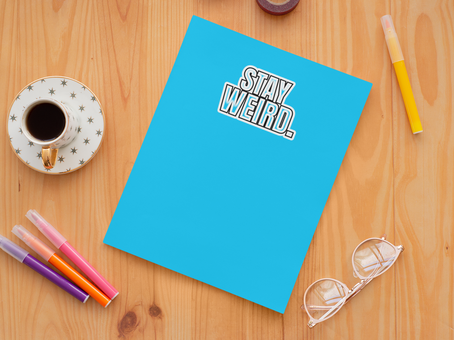 STAY WEIRD SVG | Cricut Cut File | Editable Canva Template