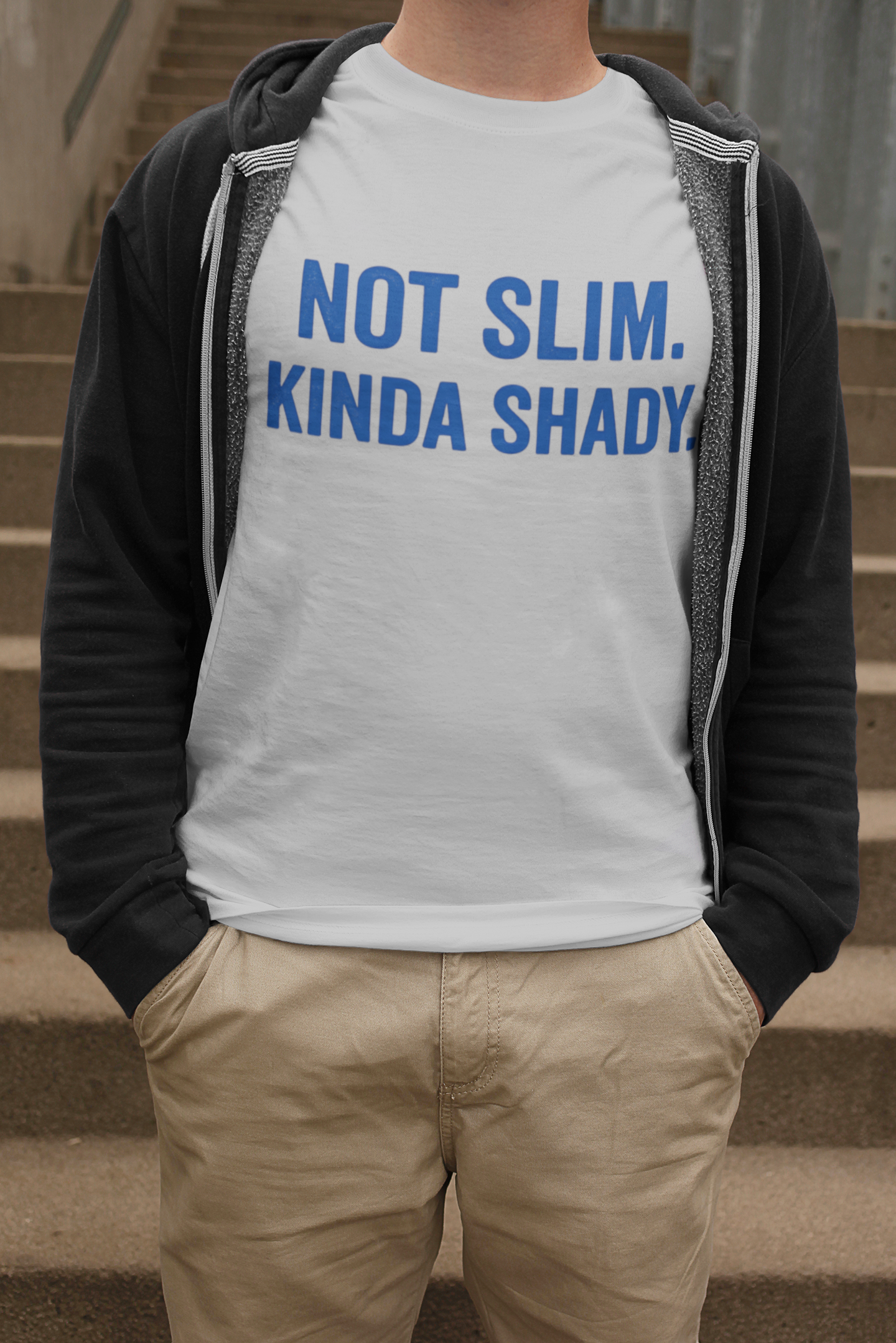 NOT SLIM. KINDA SHADY. SVG | Cricut Cut File | Editable Canva Template